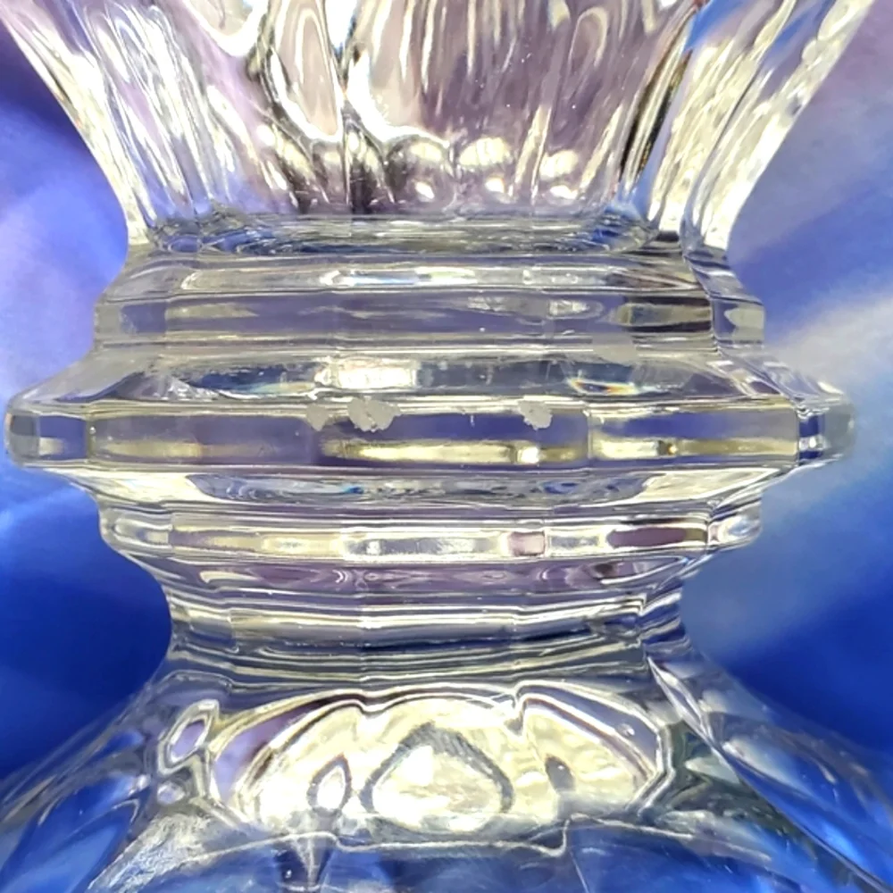 Vntg Lead Crystal 40oz Floral Pitcher by Kristal Zajecar made in Yugoslavia - Picture 3 of 16